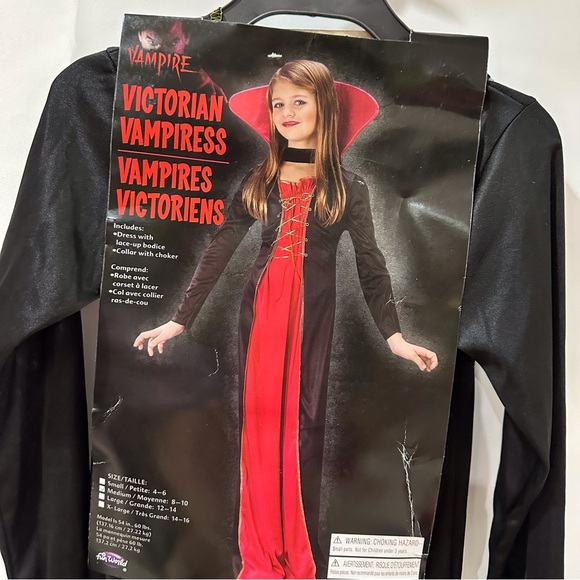 Girls Vampiress Costume - Picture 1 of 9
